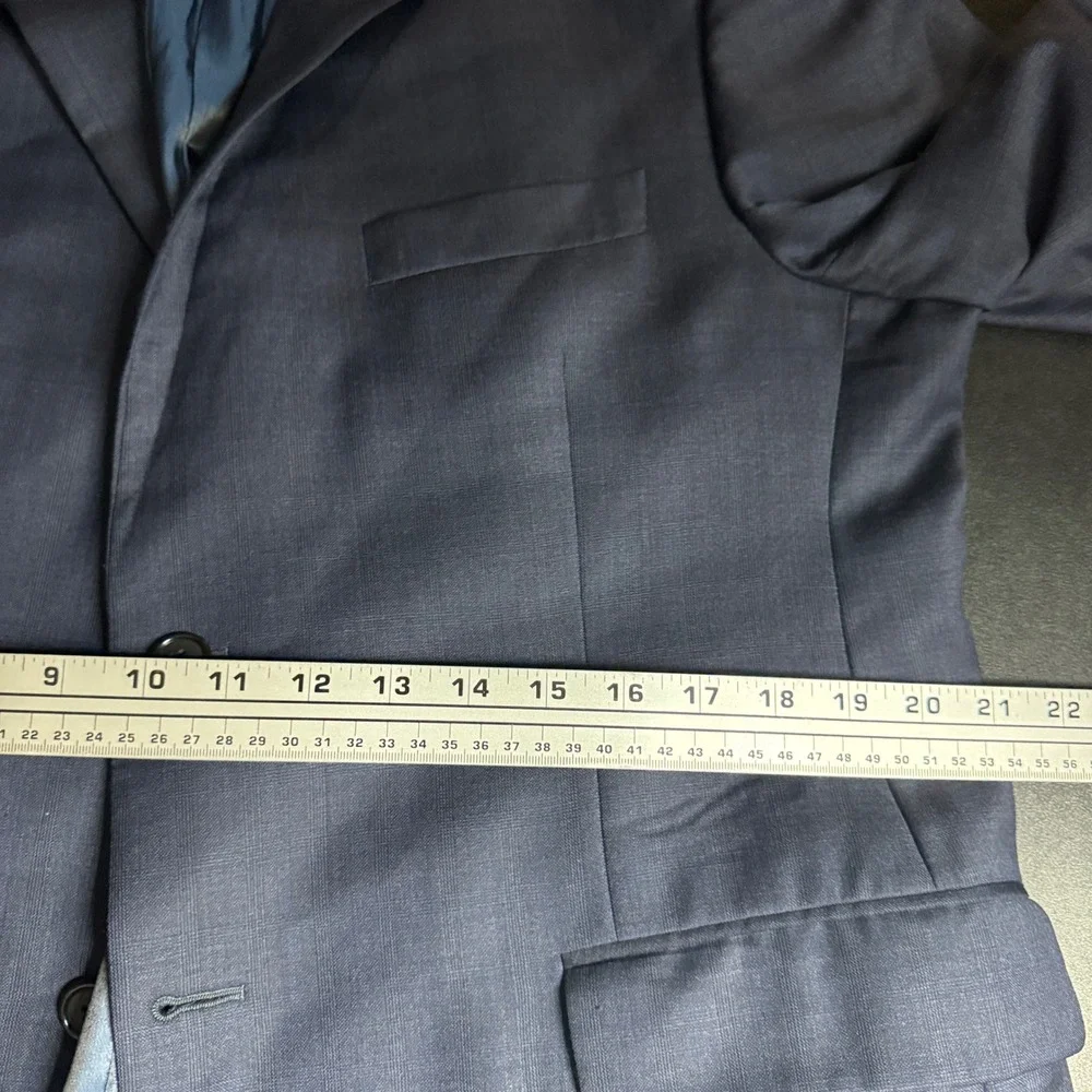 Hickey‎ Freeman Mens Navy Wool Suit Jacket Blazer Size 44S